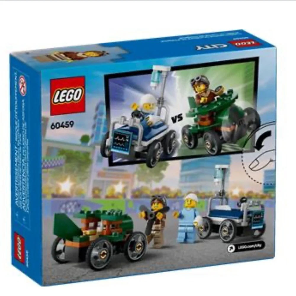 LEGO city set 60459 Airplane vs. Hospital Bed Race Car Pack new in sealed box